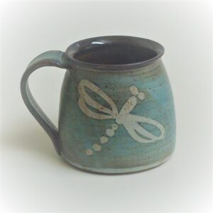 Coffee Mug Medium Trailed–cm30-blue-wdragonfly
